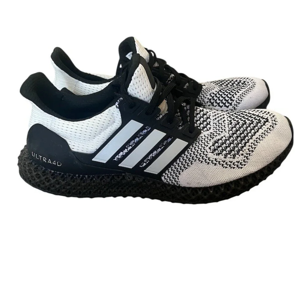 Adidas Ultra 4D Men's Running Shoes Oreo White/Black Size 11 No Box